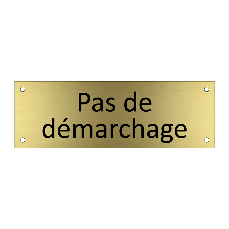 Pas de démarchage