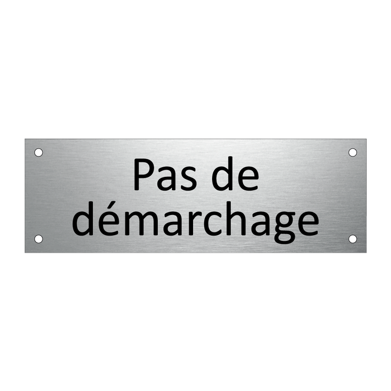 Pas de démarchage