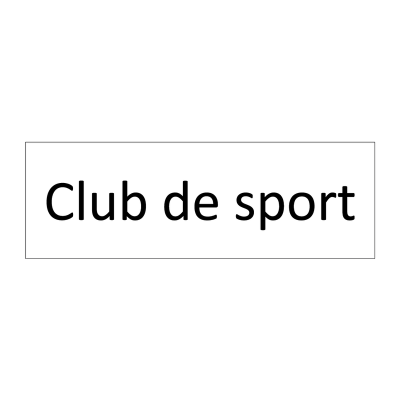 Club de sport