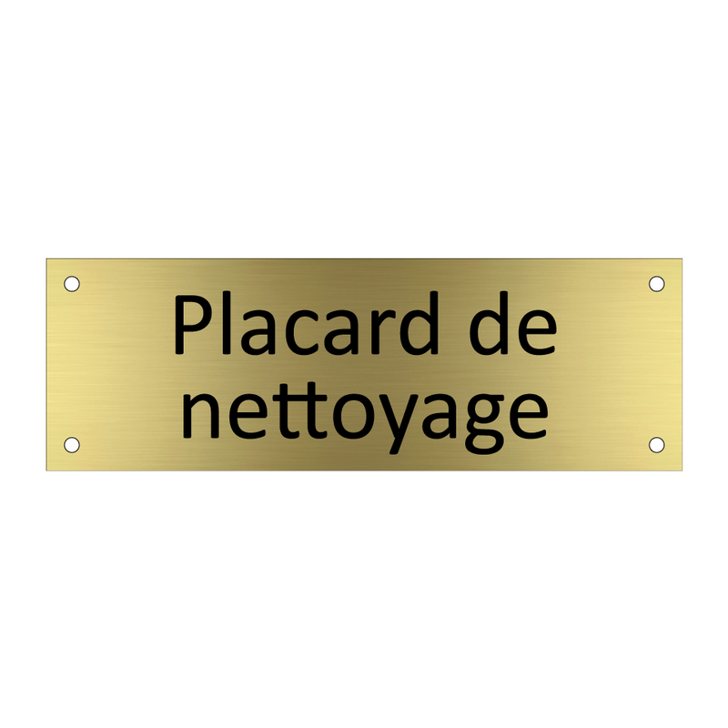 Placard de nettoyage