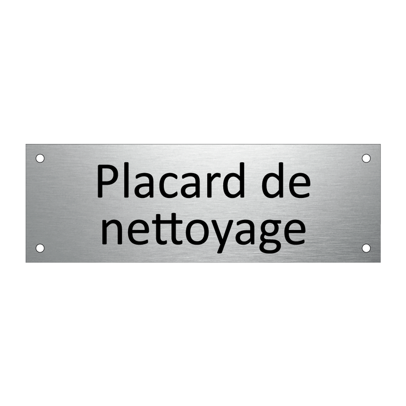 Placard de nettoyage