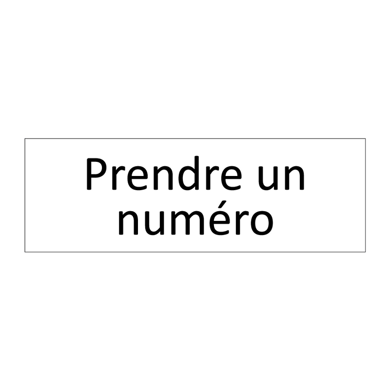 Prendre un numéro