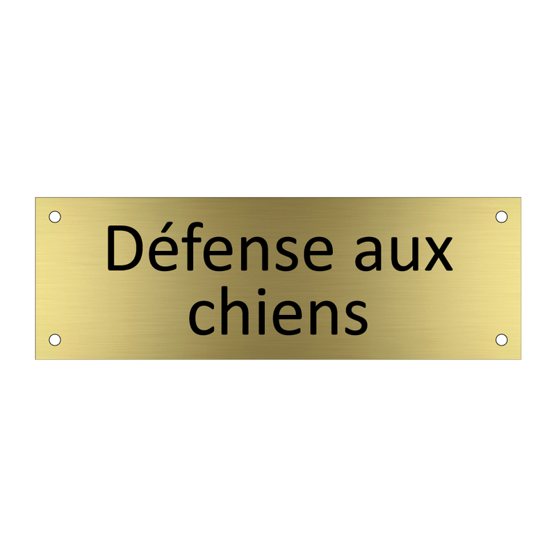 Défense aux chiens