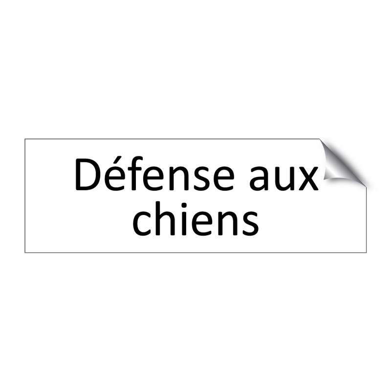 Défense aux chiens