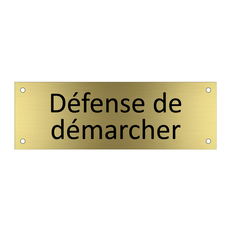 Défense de démarcher