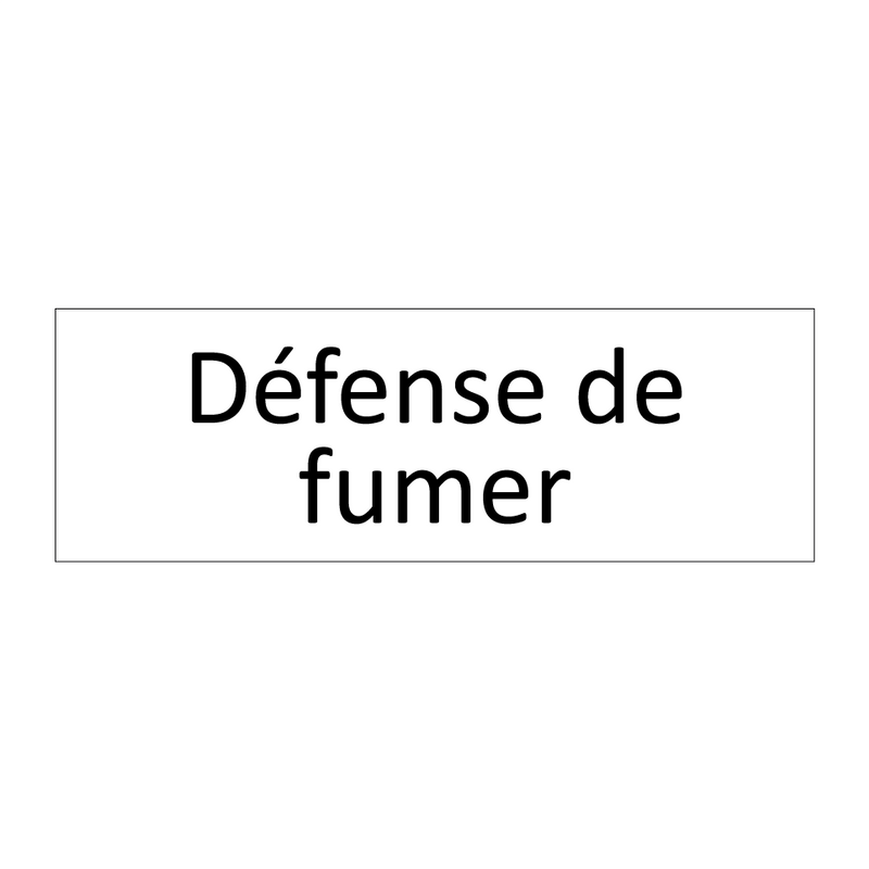 Défense de fumer