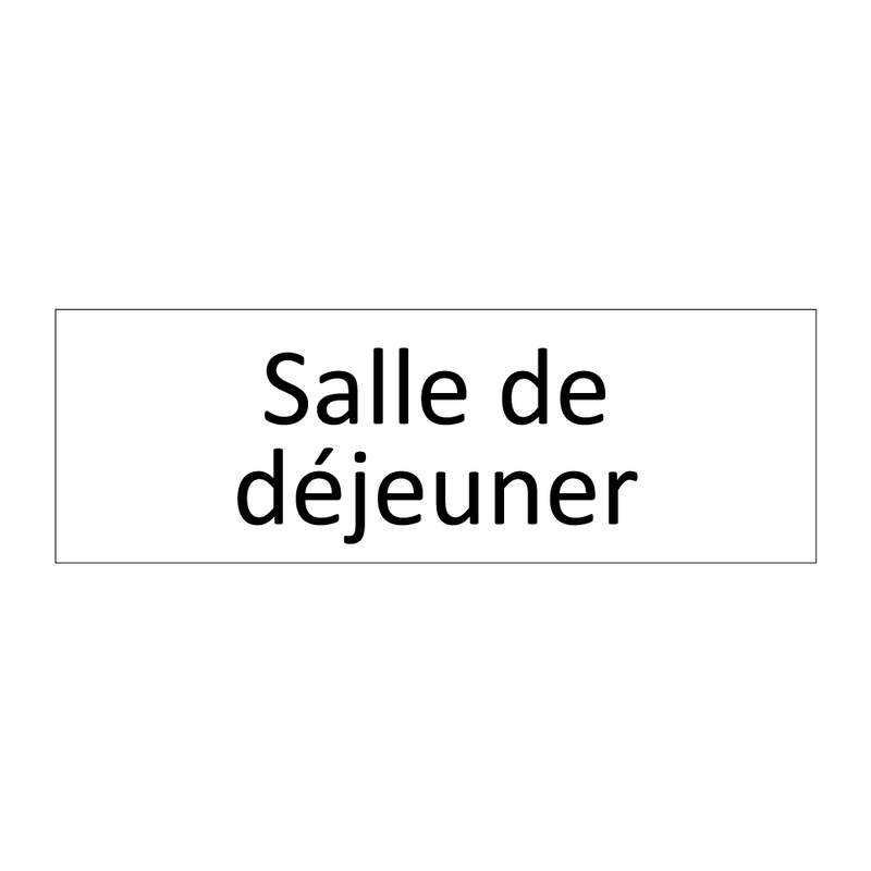 Salle de déjeuner