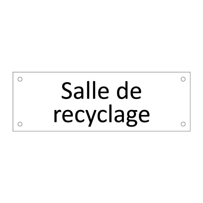 Salle de recyclage