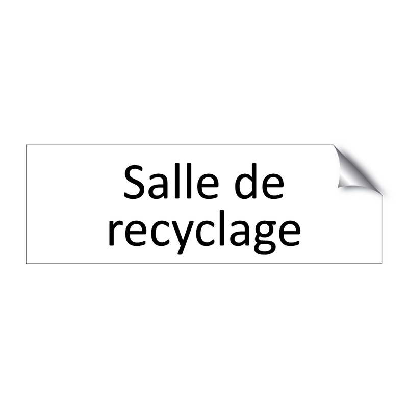 Salle de recyclage