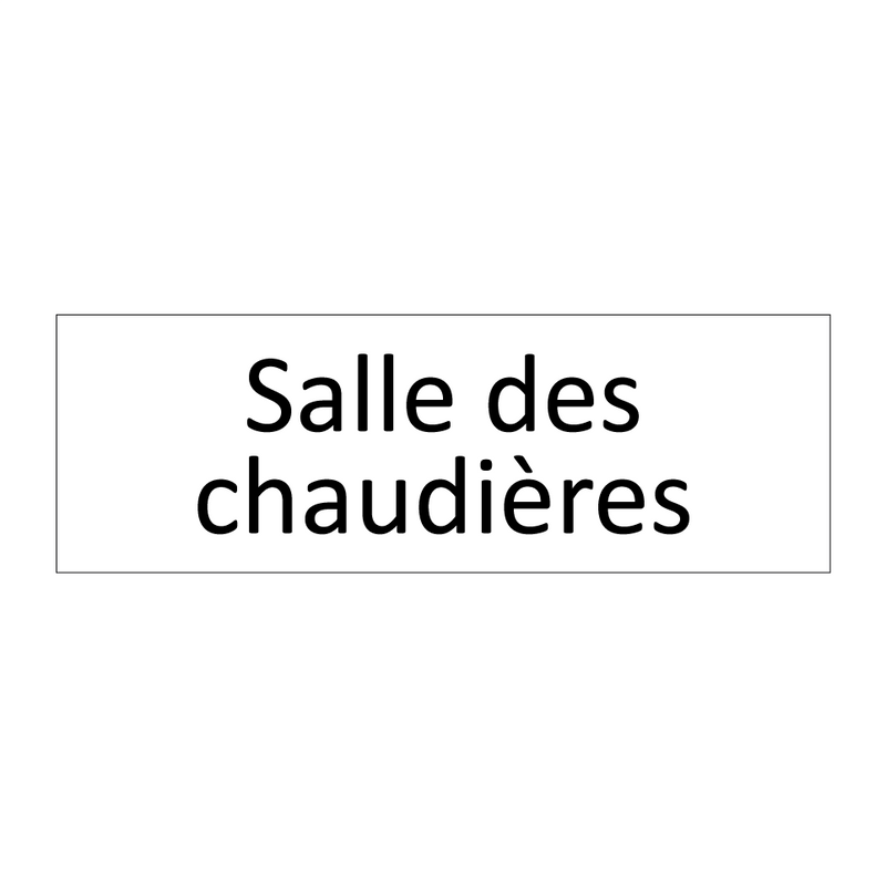 Salle des chaudières