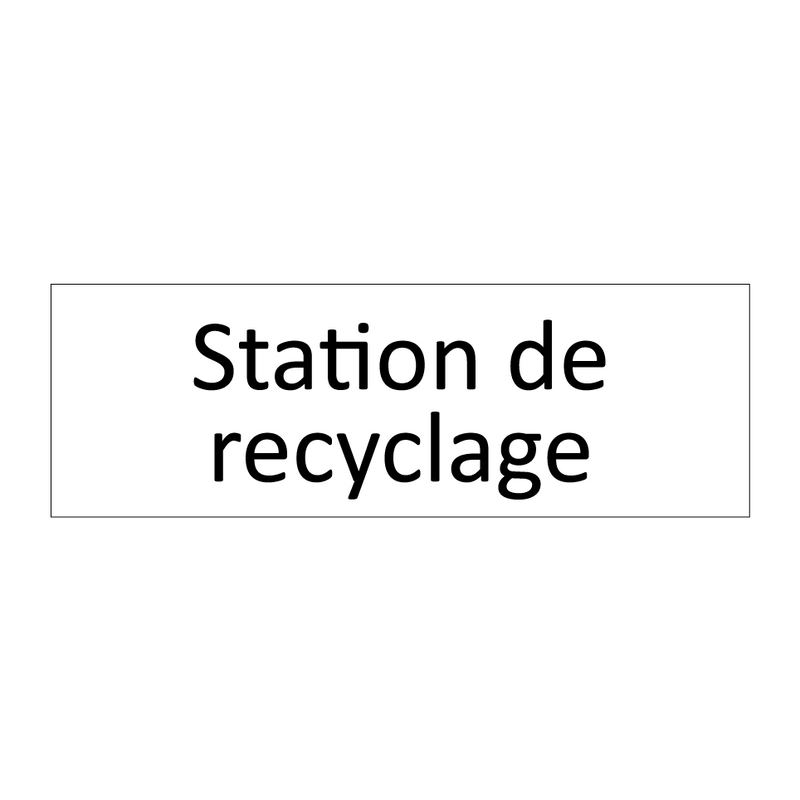 Station de recyclage