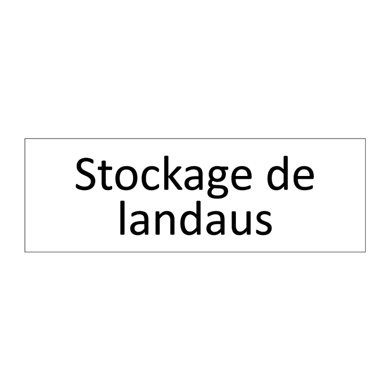 Stockage de landaus