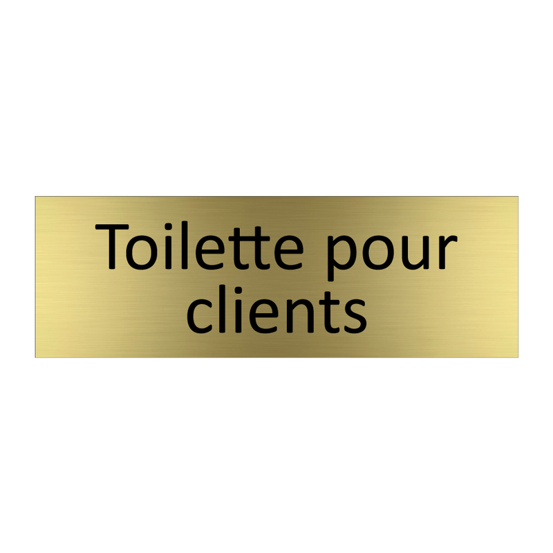 Toilette pour clients