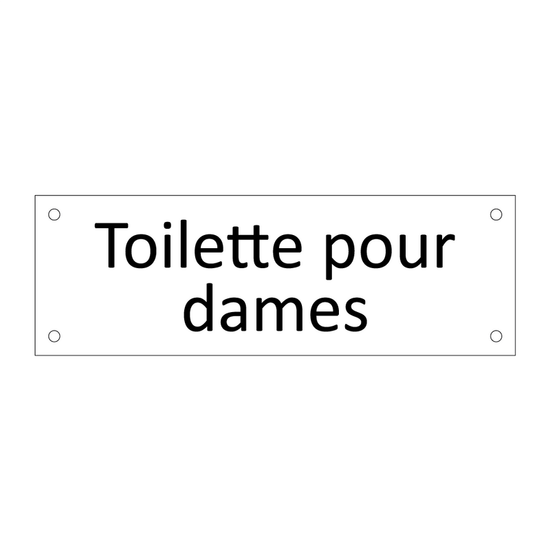 Toilette pour dames