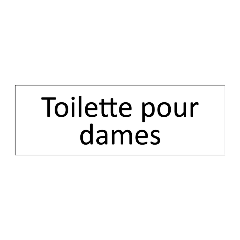 Toilette pour dames