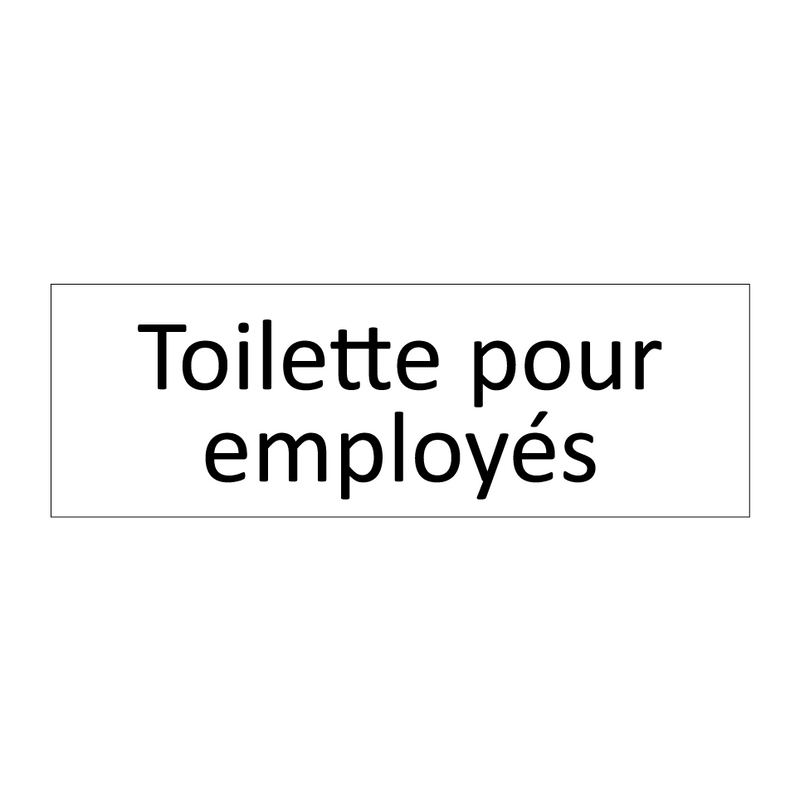 Toilette pour employés