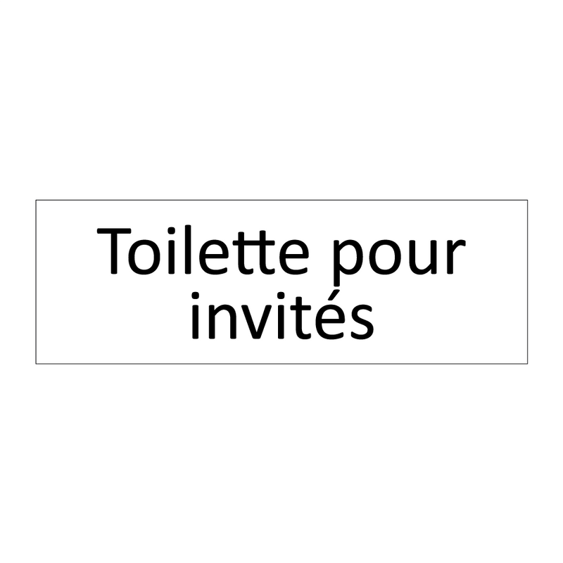 Toilette pour invités