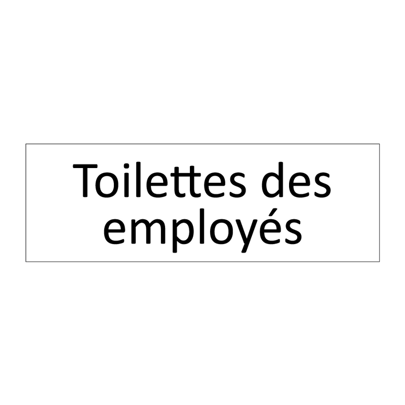 Toilettes des employés