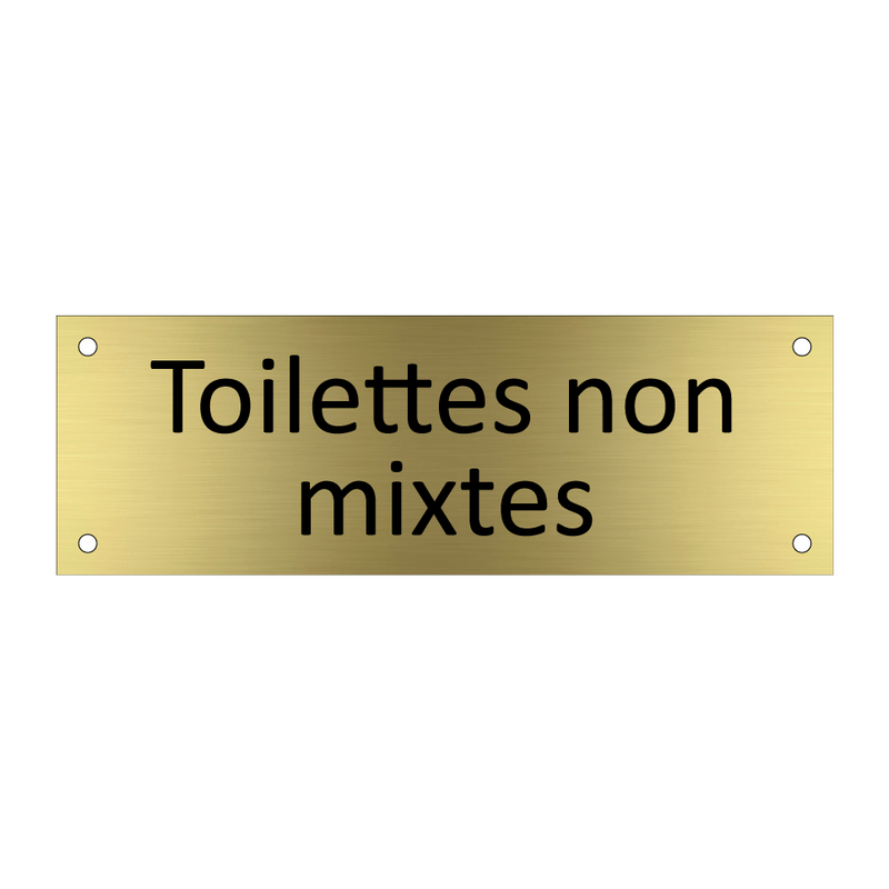 Toilettes non mixtes