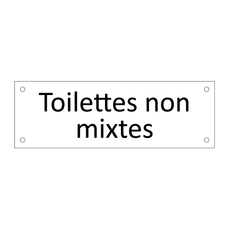 Toilettes non mixtes