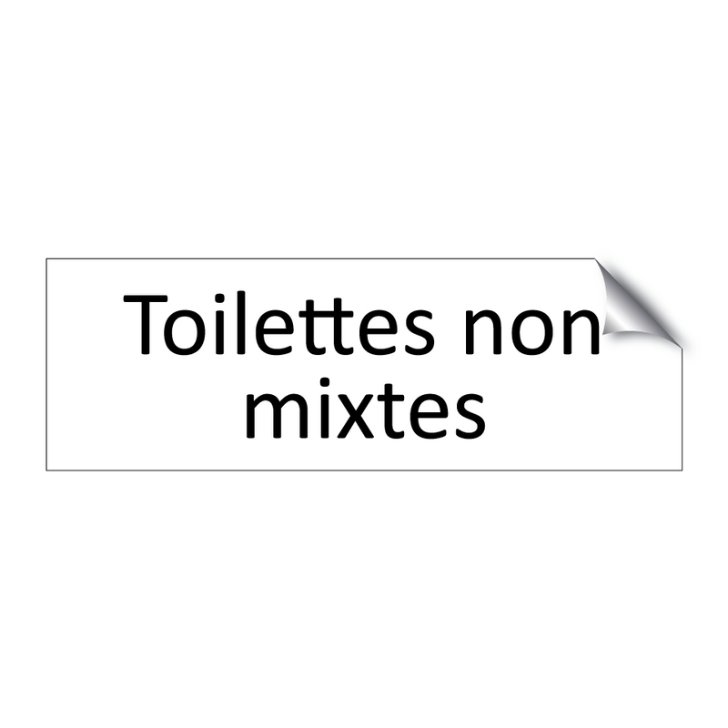 Toilettes non mixtes