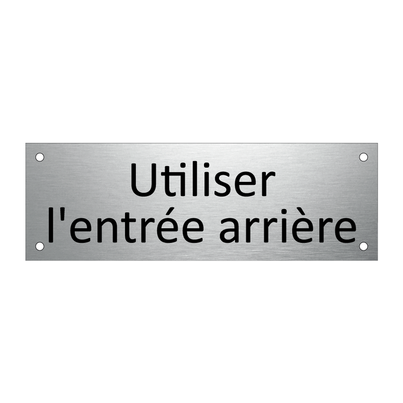 Utiliser l'entrée arrière