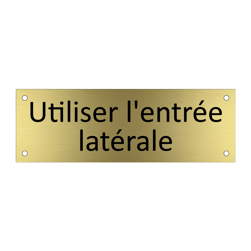 Utiliser l'entrée latérale