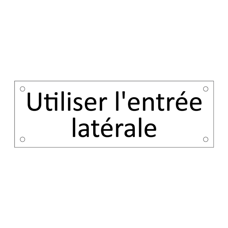 Utiliser l'entrée latérale