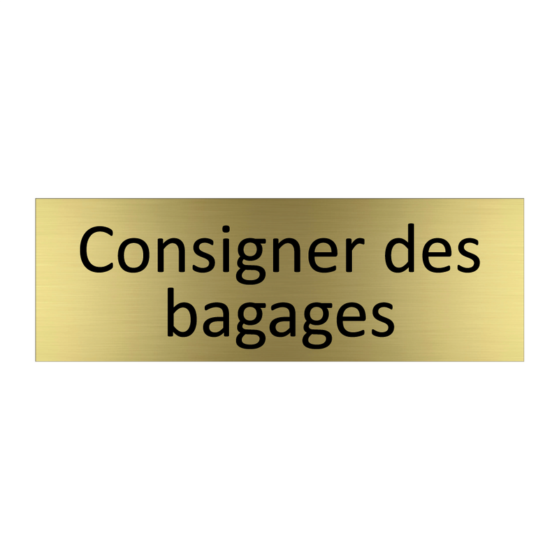 Consigner des bagages