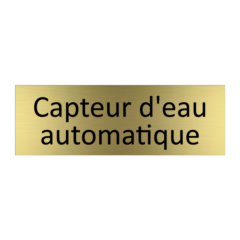 Capteur d'eau automatique