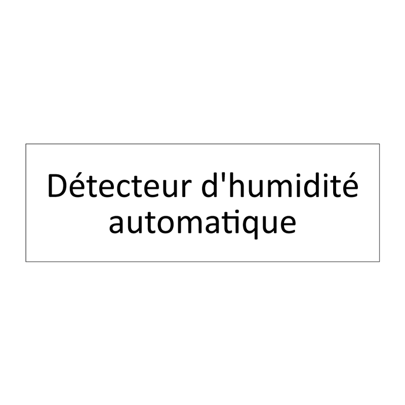 Détecteur d'humidité automatique