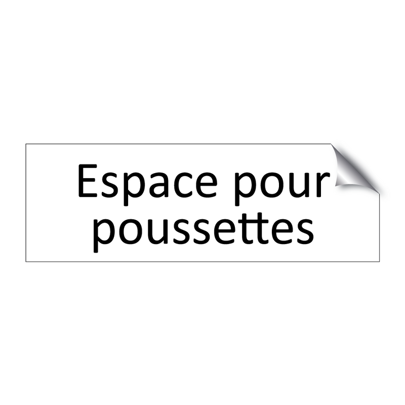 Espace pour poussettes