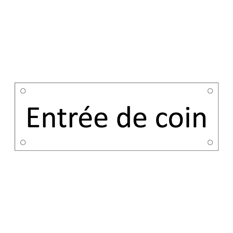 Entrée de coin