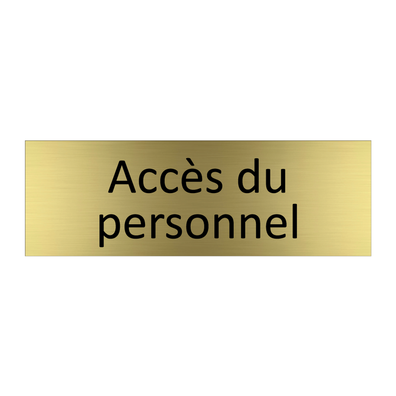 Accès du personnel