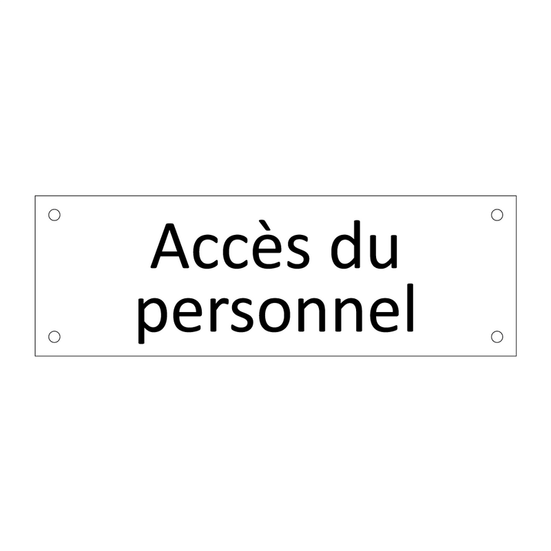 Accès du personnel