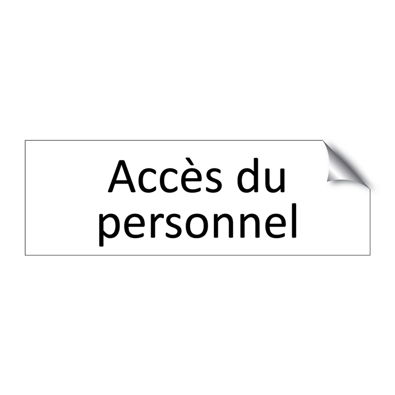 Accès du personnel