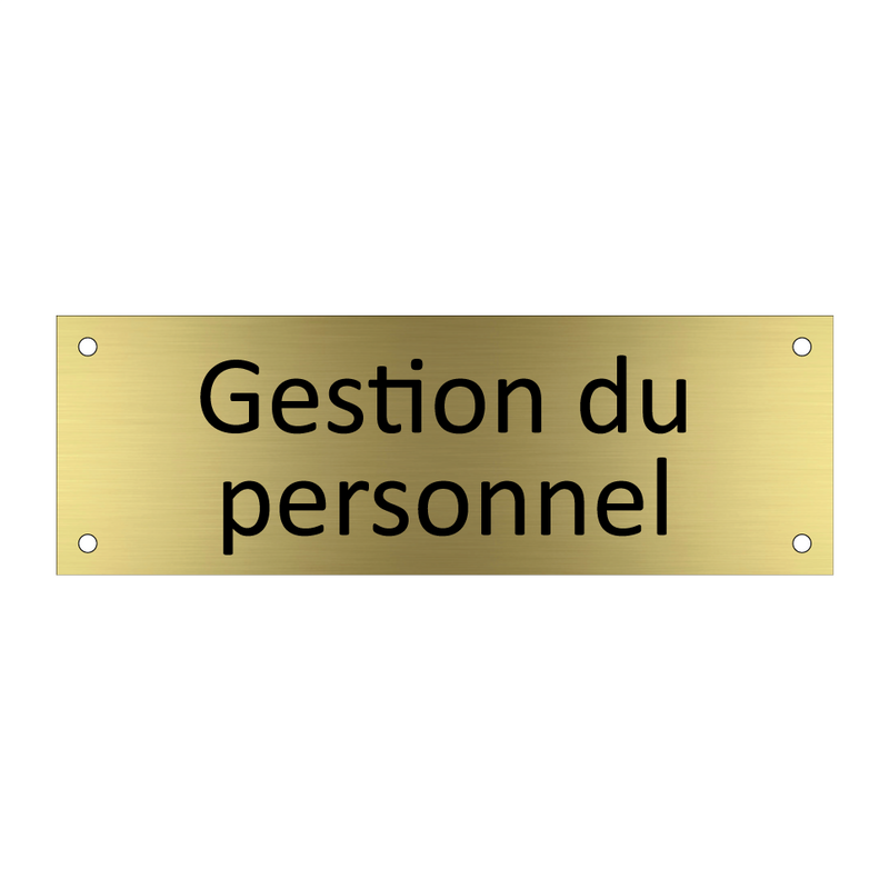 Gestion du personnel