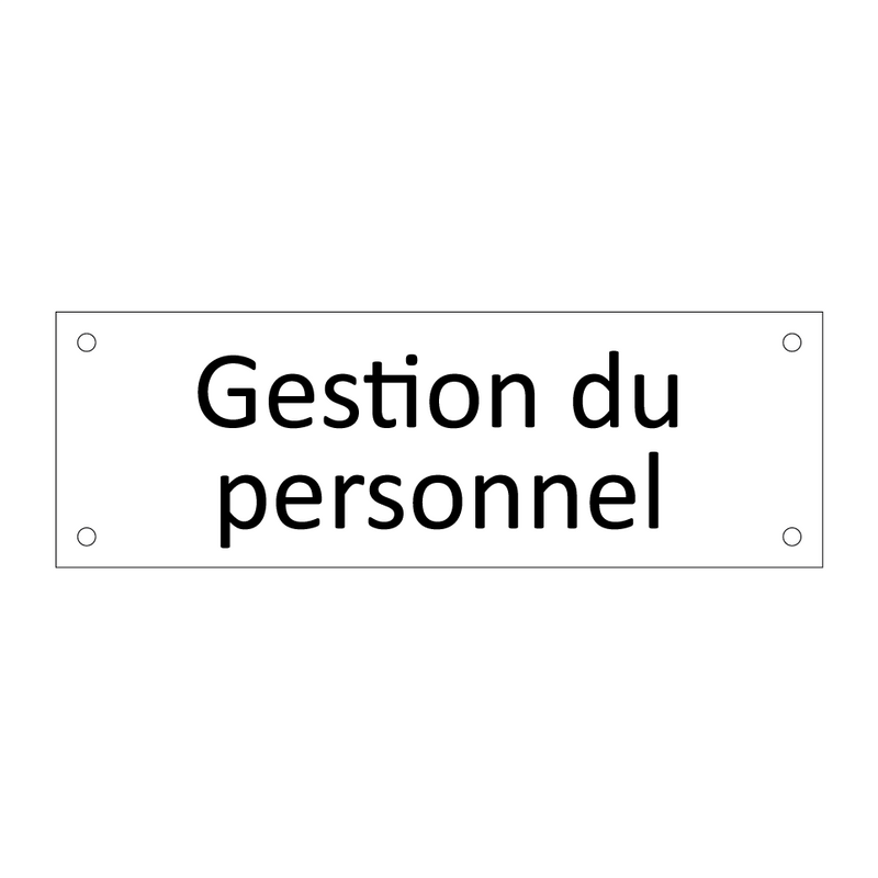 Gestion du personnel