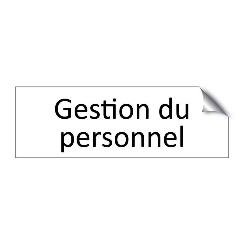 Gestion du personnel