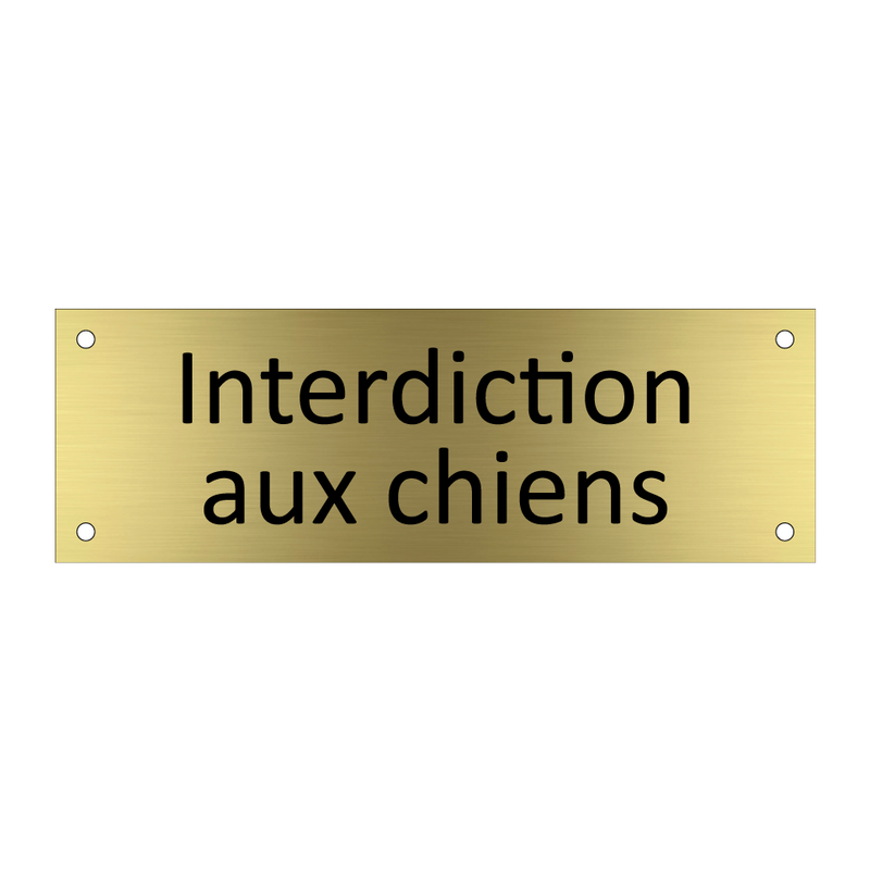 Interdiction aux chiens