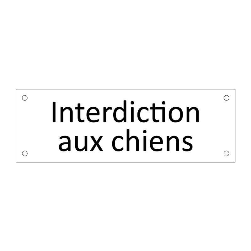 Interdiction aux chiens