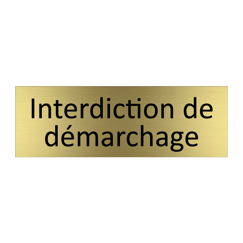 Interdiction de démarchage