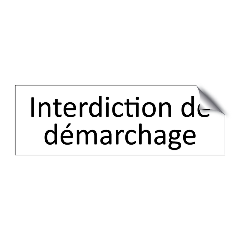 Interdiction de démarchage