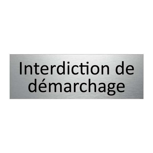 Interdiction de démarchage