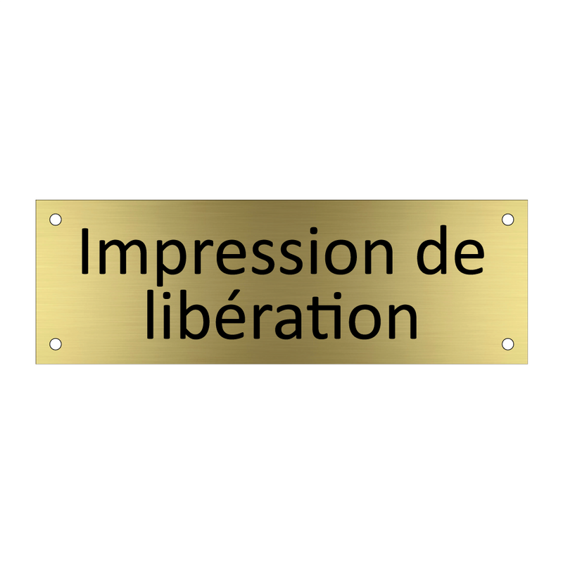 Impression de libération