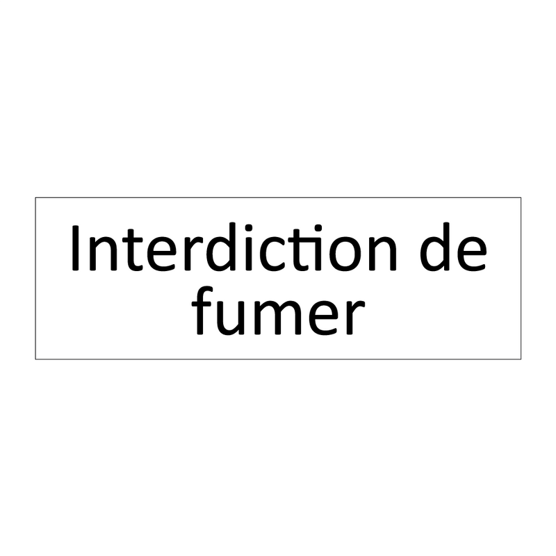 Interdiction de fumer