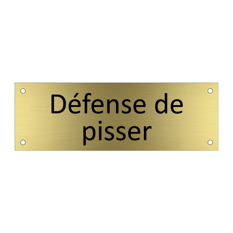 Défense de pisser