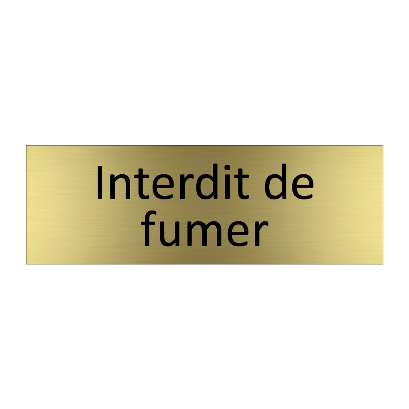 Interdit de fumer