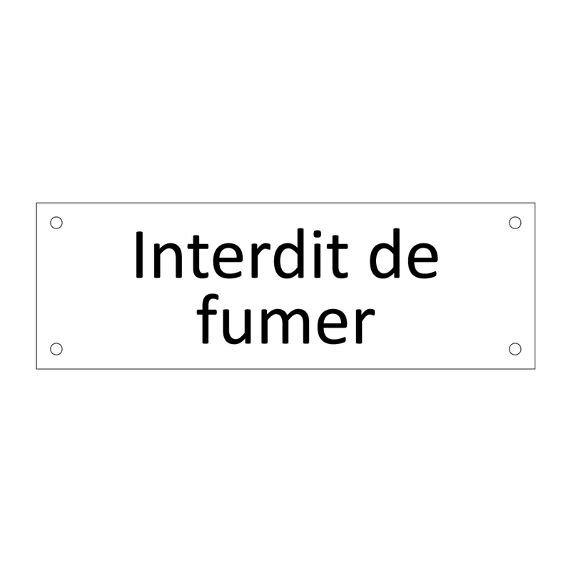 Interdit de fumer