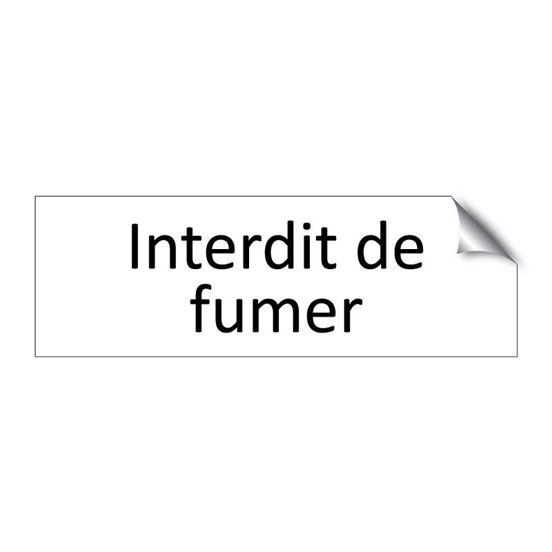 Interdit de fumer